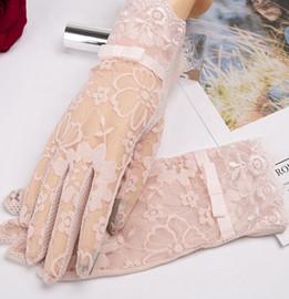 China Lace Sun Protection Gloves Summer Elegant Women Girls For Party Ceremony for sale