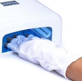 China O branco reusável prega luvas UV da proteção para tratamentos de mãos do gel com lâmpadas de UV/LED à venda