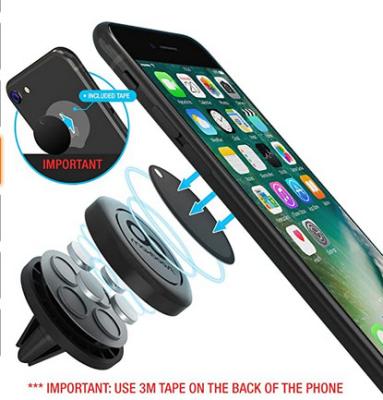 Китай Автомобиль телефона всеобщего вентиляционного отверстия держателя автомобиля магнитный устанавливает держатель на iPhone 11 Pro Xs Макс XR x 8 7 плюс 6, галактика S20 ультра продается