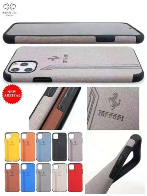 China caso móvel de couro genuíno do telefone celular do iphone 12 com Microfiber delicado à venda