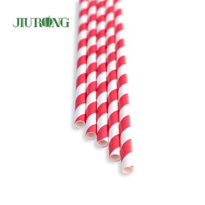 China Boba Bubble Tea Biodegradable Paper Straw 7*230mm Food Grade for sale