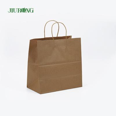 China Take Away SOS Kraft Biodegradable Paper Bag Recyclable BSCI approved for sale