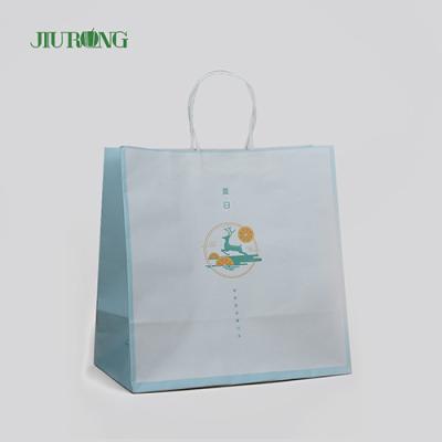 China Waterproof Biodegradable custom kraft paper bags Eco friendly 320mm for sale