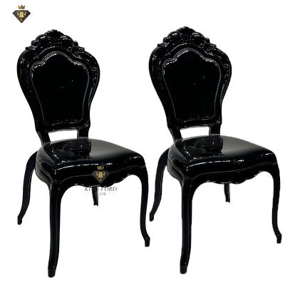 Chine Wedding PC Polycarbonate Acrylic Black Belle Epoque Chair Commercial Furniture à vendre