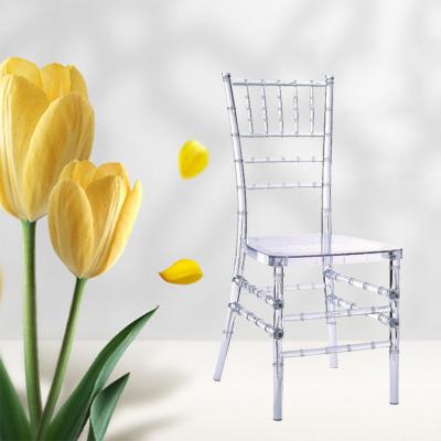 China Stackable Wedding Transparent Plastic Resin Chair Custom Color en venta