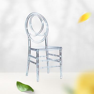 China Stackable Transparent Plastic Polycarbonate Resin Chair For Wedding en venta