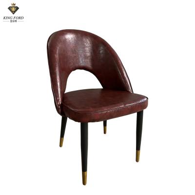 China Luxury Modern Nordic Style Back Rest Leather Chair Living Room Hotel Furniture en venta
