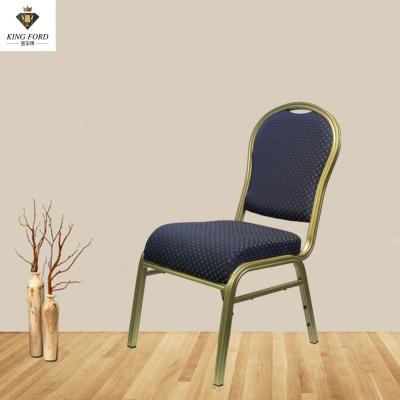 China Stackable Hotel Commerical Furniture Metal Frame Fabric Cover Banquet Wedding Party Chair for sale