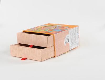 China Double Layer Cardboard Drawer Storage Box CMYK / Pantone Printing for sale