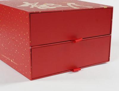China Customer Logo  Paper Drawer Boxes  Rigid White Sliding Storage Drawer for sale