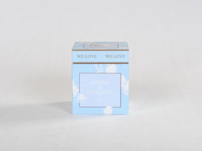 China Light Blue Rigid Cardboard Gift Boxes Matt Small Size Lamination Surface for sale