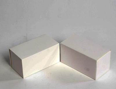 China Folding Type White Candy Boxes Thin 	Ivory Card Paper Empty Candy Boxes for sale