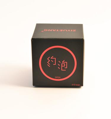 China Peso ligero tamaño pequeño de empaquetado de papel reciclado plegamiento de la caja del papel de arte en venta