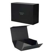 China Pure Black Custom Packaging Rigid Boxes Bulk Matt Varnish for sale