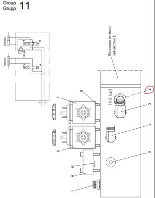 China CE 60120571 piezas del apilador del alcance de Sany de la válvula de descarga en venta