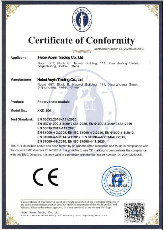 CE - Hebei Aoyin Trading Co., Ltd