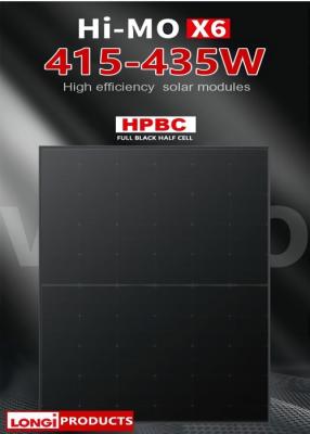China Hi Mo X6 LONGi módulos fotovoltaicos LR5-54HTB 415W Zonnepanelen HPBC Longi todo preto à venda