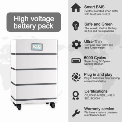 China Batería LiFePO4 de litio acumulable 30kwh Banco de baterías para el hogar en venta