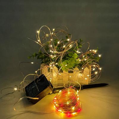 China Water Proof 10m Solar Powered Outdoor String Lights Led 100 Double Modes for sale