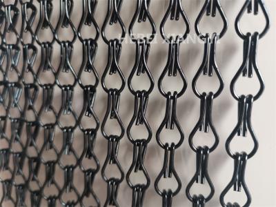 China Black Color Aluminum Chain Link Mesh Metal Wall Art for sale