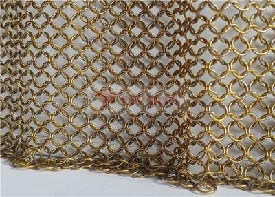 China cortina de malla de anillo de metal de 12 mm fácil de instalar para la decoración del hotel en venta