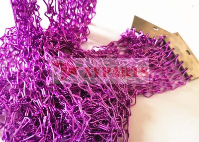 China OEM Patterns Decoration Aluminum Colorful Double Hook Chain Mesh Curtain for sale