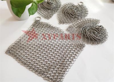 China Small Ring 8 In Chainmail Scrubber Dishcloth Cookware for sale