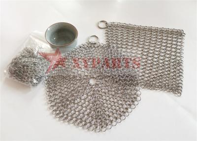 China Stainless Steel Cast Iron Chain Mail Scrubber for sale