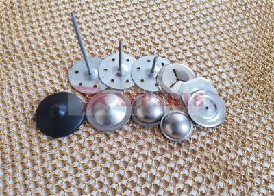 China Metal 35mm Round Disc Insulation Anchors With Self Locking Dome Cap Washer for sale