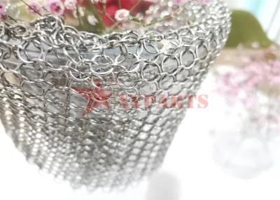 China Stainless Steel Square Shape Chain Mail Cast Iron Scrubber for sale