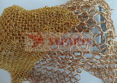 China Welded Brass Ring Mesh For Partial Wall Decoration for sale
