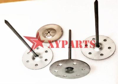 China M3*75 Mm Galvanized Marine Insulation Pins With 40mm Dia Perforated Disc Base for sale