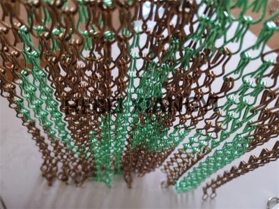 Chine séparation en bronze de pièce de couleur d'écran énorme de décoration de rideau en chaîne d'aluminium de longueur de crochet de 17mm à vendre