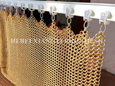 Chine Couleur Wm Serie Chainmail Ring Mesh Curtain For Architectural Design d'or à vendre