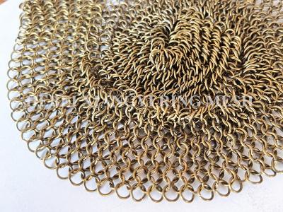China 1.5mm*15mm Welded Chainmail Curtain With Metal Rings For Interior Decoration for sale