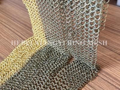 China Cortina de malla de anillo redondo de metal arquitectónico con electrochapado en SS en venta