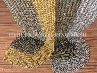 China Chain Mail Weave Ring Mesh Curtain Stainless Steel Ceiling Treatment Decoration for sale