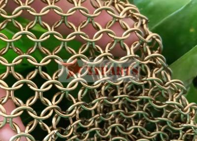 China 1.0x8mm Ring Chainmail Curtain Brass Material Metal In Sound Stage for sale