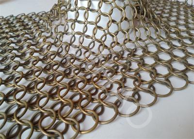 China Diseño y fabricación de cortinas de malla metálica con anillos de acero inoxidable en venta