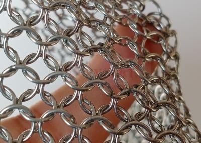 China 0.53x3.81mm Stainless Steel Welded Chainmail Mesh Curtain For Room Divider Screen for sale