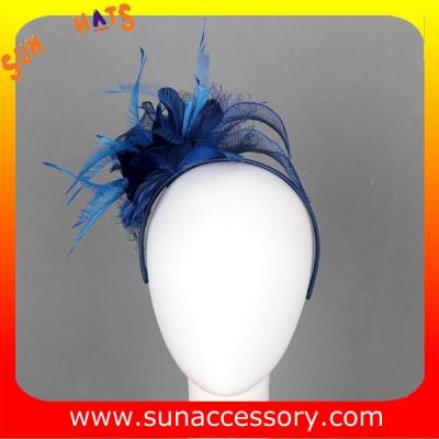 China 0903 Elegant design navy sinamay fascinators hats for women  ,Fancy Sinamay fascinator  from Sun Accessory for sale
