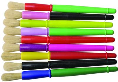 China 9 Colors Plastic Handle Paint Brushes , Colorful Watercolor Paint Brush Set OEM Avaliable for sale