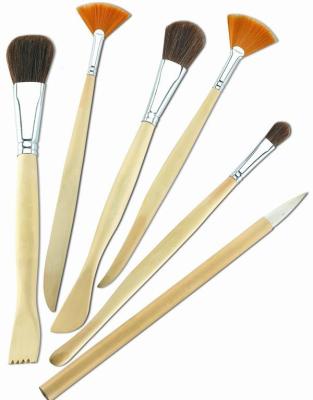 China Synthetic & Wool & Mixture Hair Artist Painting Brushes Set Aluminium Ferrule Handle for sale