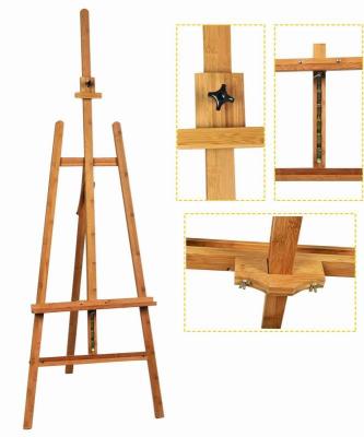 China Soporte ajustable del trípode del caballete de la pintura del artista del bambú para pintar al OEM disponible en venta