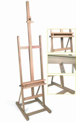 China Vertical Artist Painting Easel Floor Standing Easels For Children Natural Color for sale
