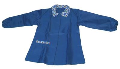 China High End Blue Long Sleeve Art Smock , Childrens Painting Overalls For Toddlers for sale