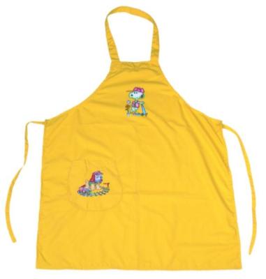 China Aventais do poliéster da blusa da pintura das crianças amarelas da cor para estudantes à venda