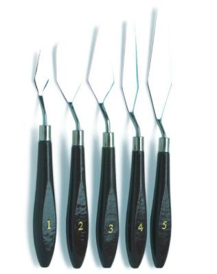 China 6 accesorios de la pintura del arte del cuchillo de paleta de la pintura al óleo de los cuchillos para los estudiantes en venta