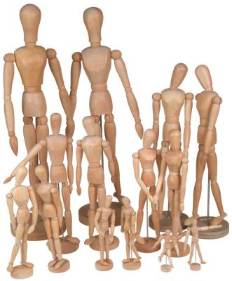 China Full Size Wooden Human Mannequin / Figure , Wooden Drawing Doll For School for sale