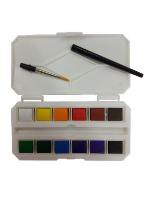 China 12 / 18/24pcs/das crianças contínuas das cores da pintura da arte caixa plástica grupo da pintura da aquarela à venda
